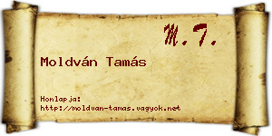 Moldván Tamás névjegykártya