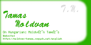 tamas moldvan business card